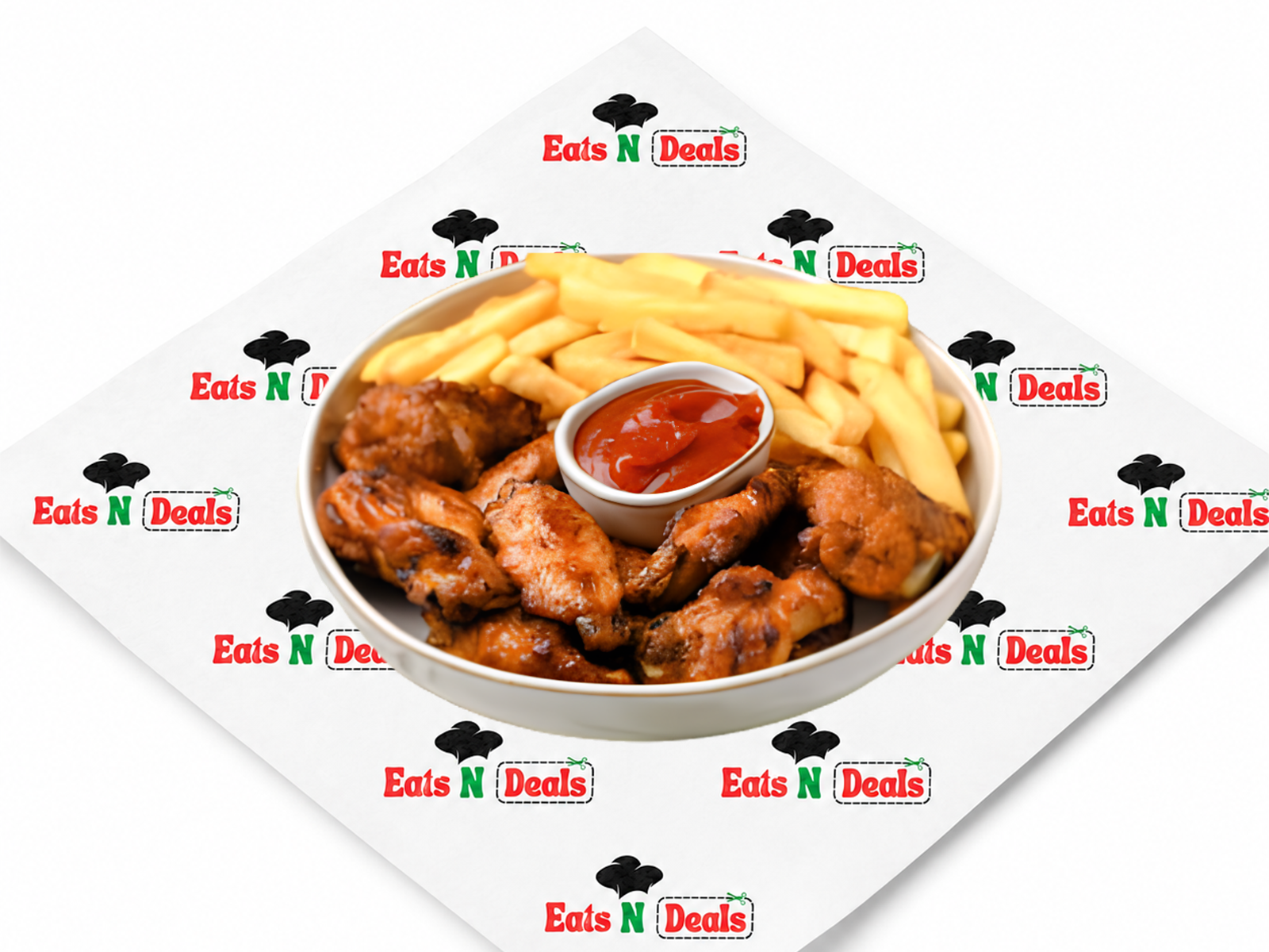 Peri chicken n chips Large