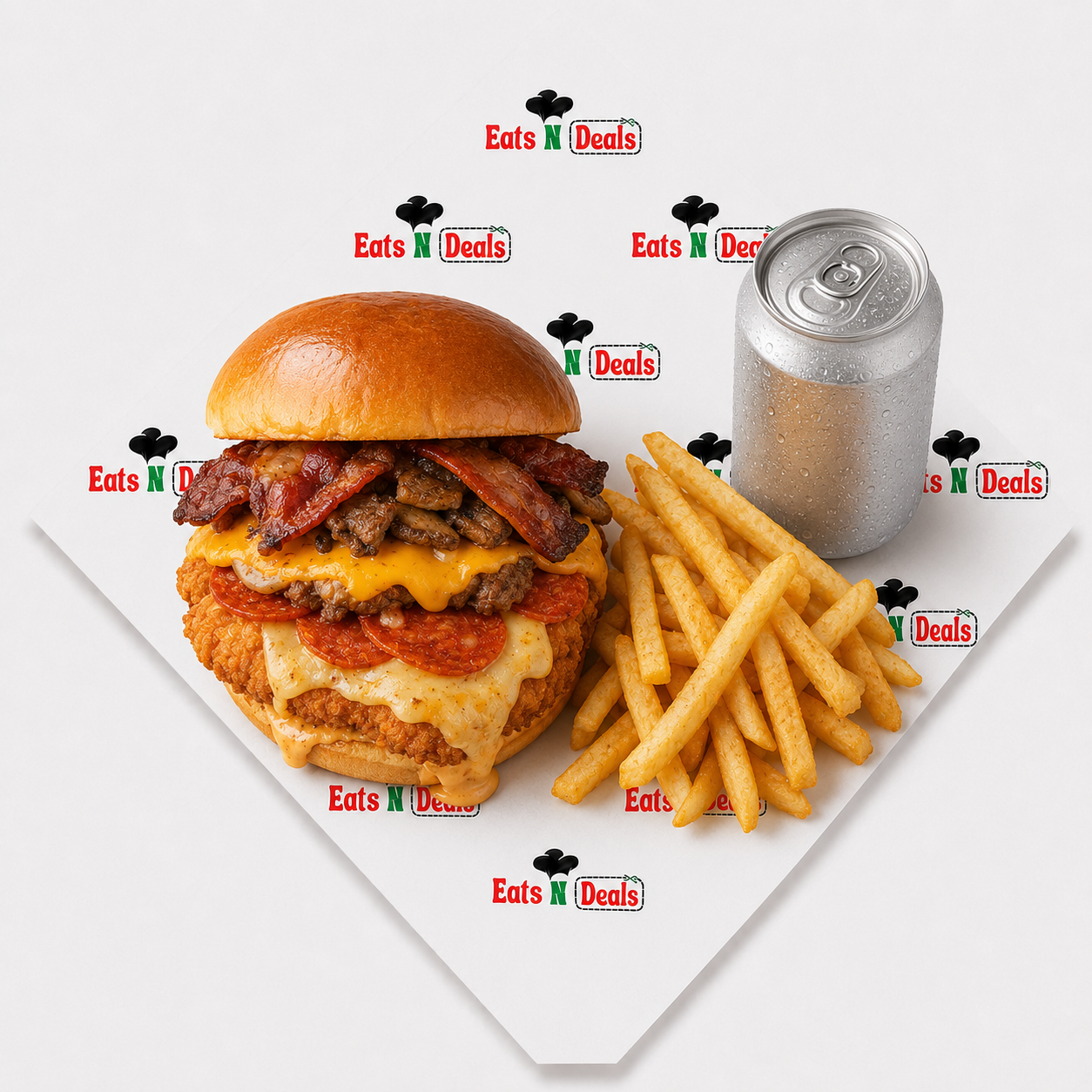 Meat Feast Parmo Burger Meal