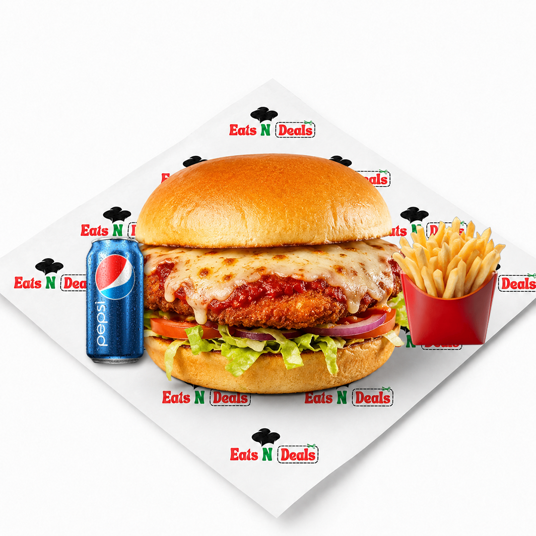 Chicken Parmo Burger Meal