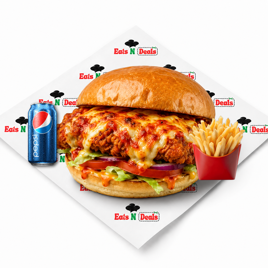 Hot And Spicy Parmo Burger Meal