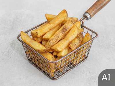 Large skin on fries