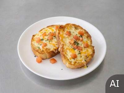 9" Garlic Bread With Cheese and Tomato
