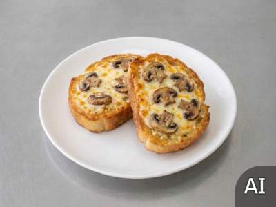 9" Garlic Bread With Cheese and Mushroom