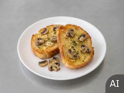 9" Garlic Bread With Mushrooms