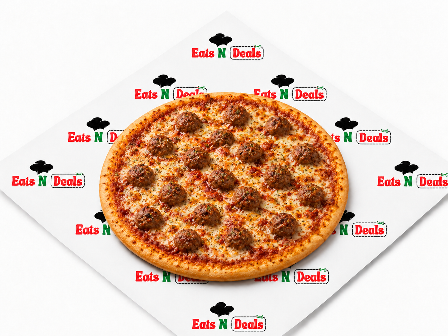 18" Meatball Pizza