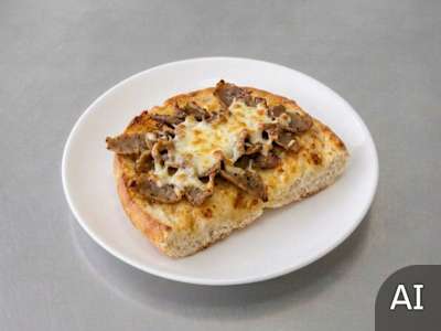 Garlic Bread, Cheese and Donner