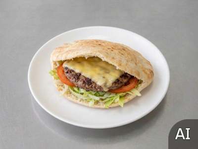 1/4 Cheese Burger in pitta