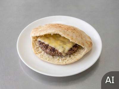 1/2 Cheese Burger in pitta