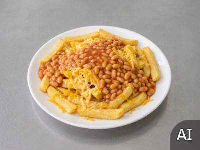 Large Fries, Chees and Beans