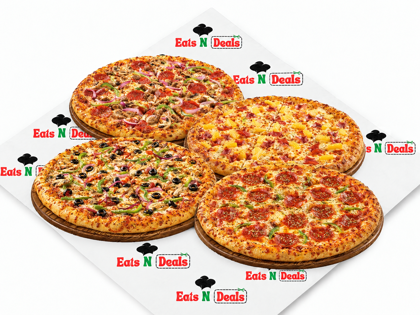 Any 4 x 12" Pizzas