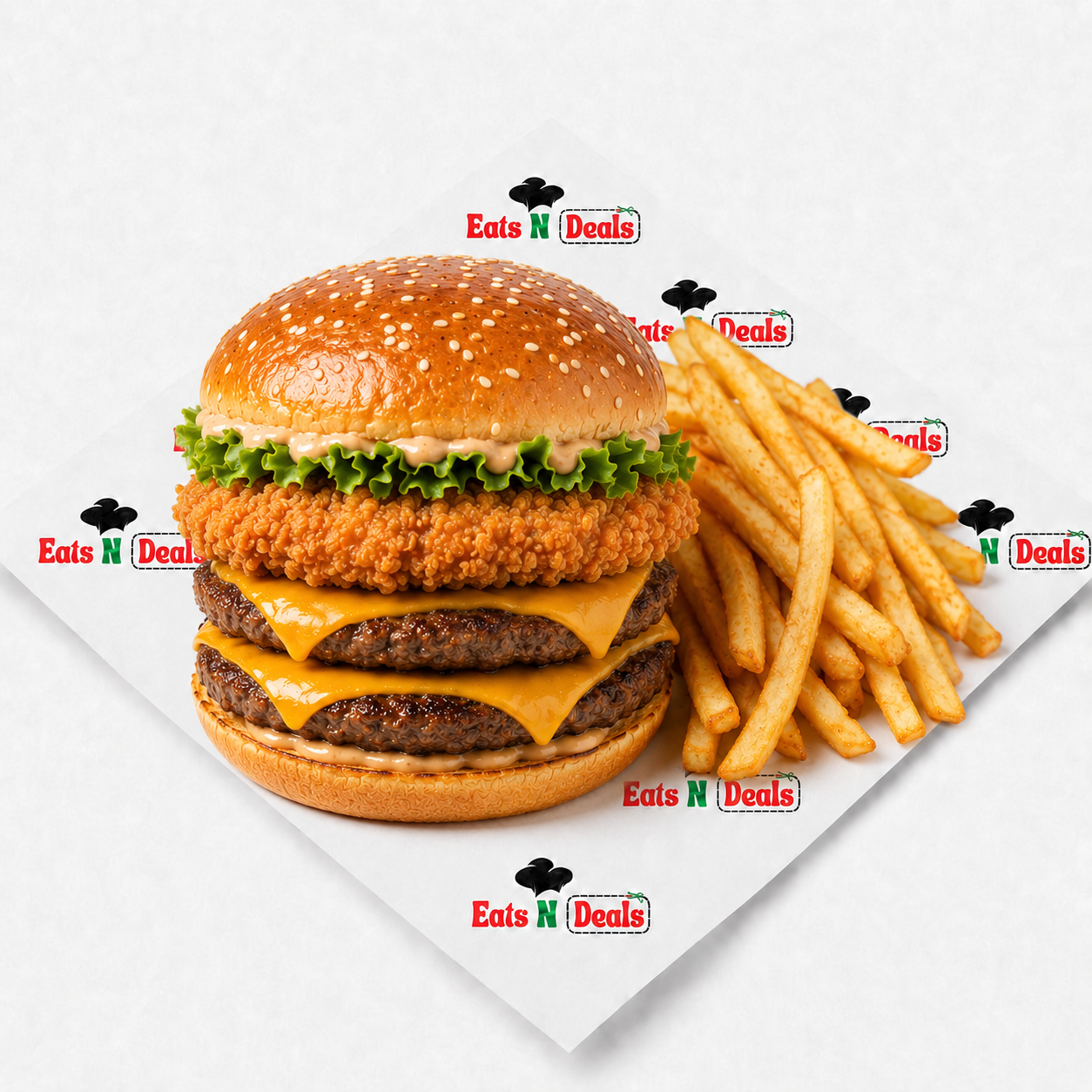 1/4   Peri Delux Burger Meal  