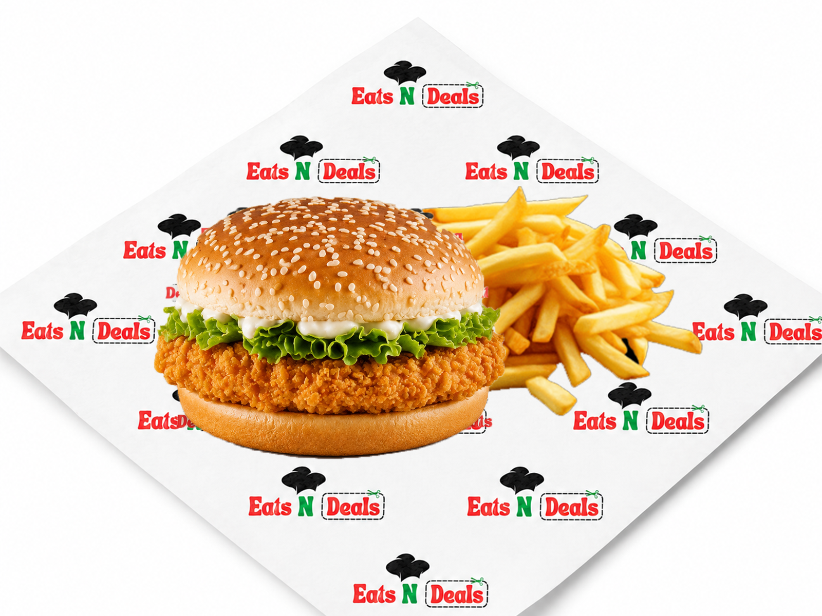 1/4 Chicken Fillet Burger With Chips