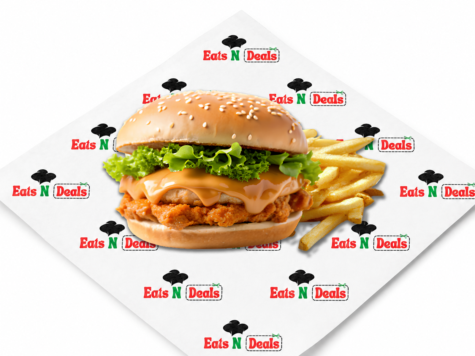 1/2 Chicken Fillet Burger With Chips
