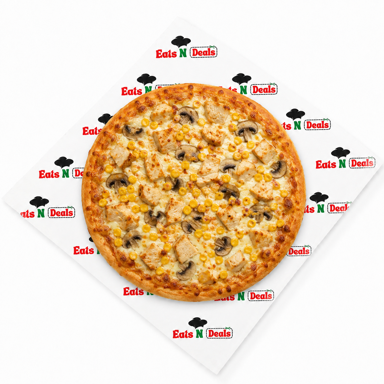 14" Pollo Chicken, Mushroom & Sweetcorn Pizza 