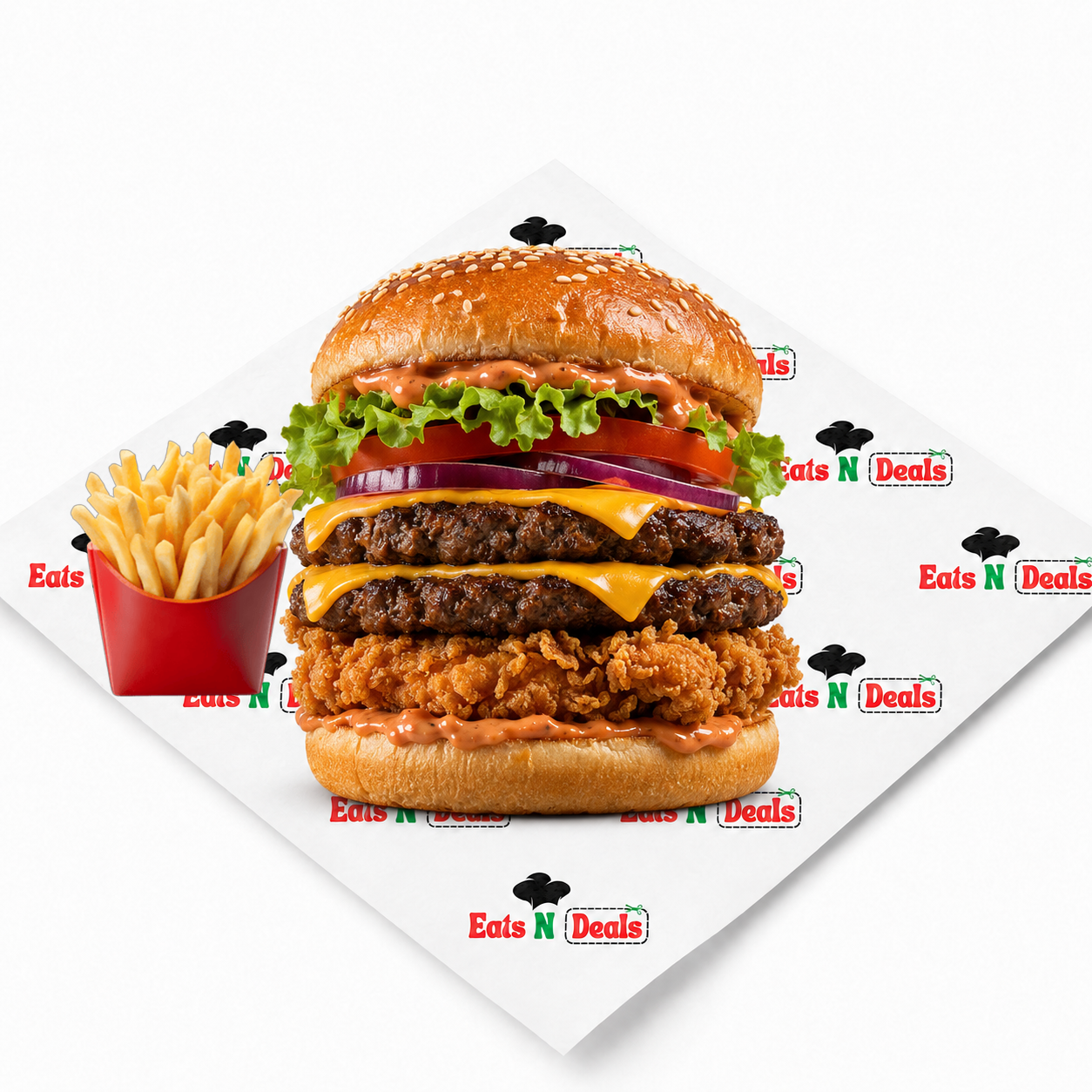 1/4 With Chips  Mixed Burger