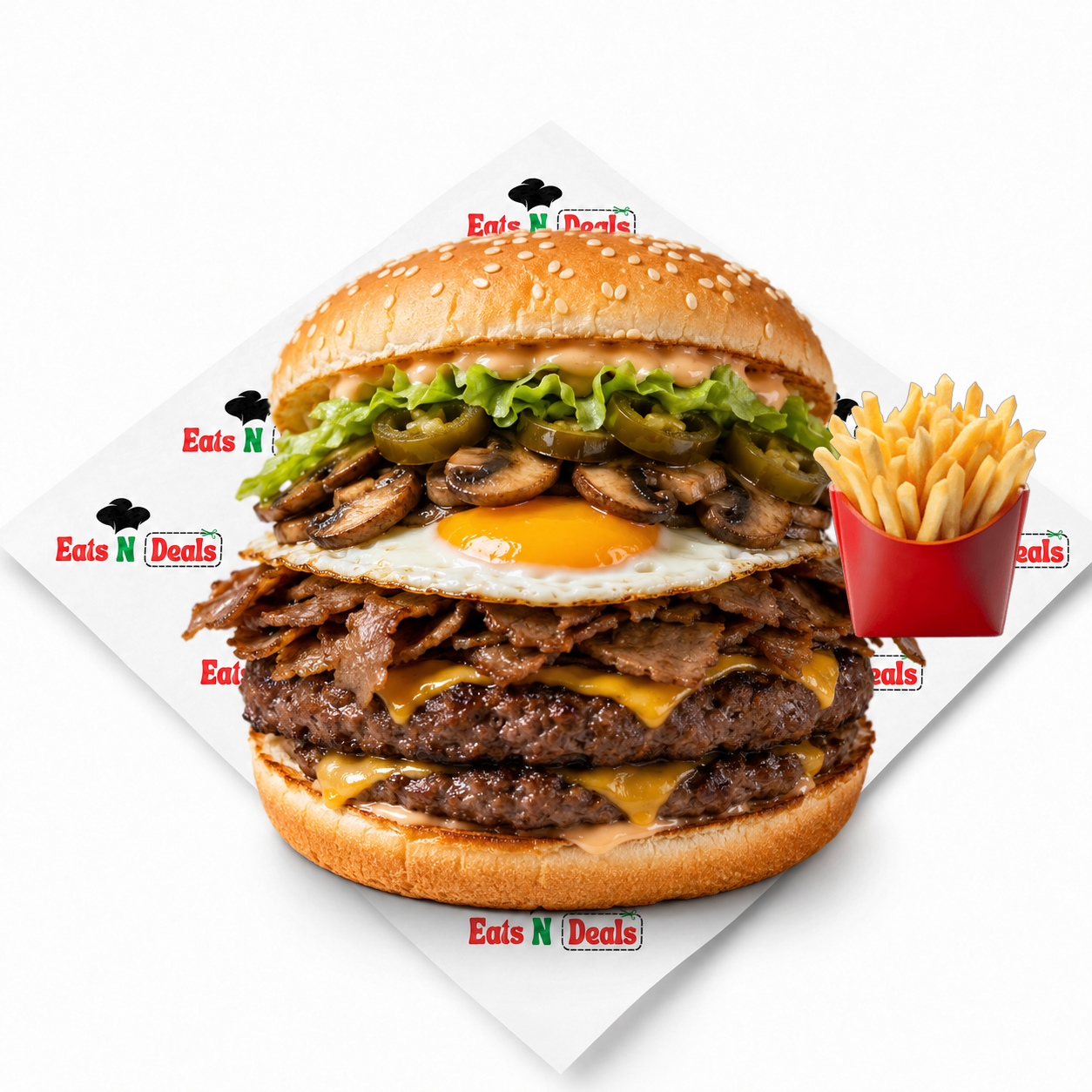 1/4 With Chips Omar's Special Burger