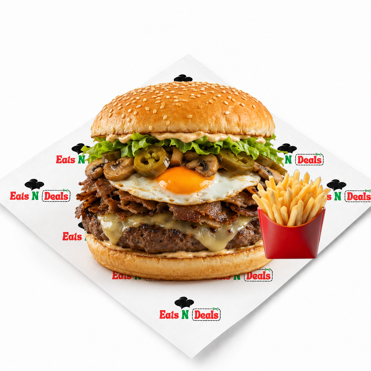 1/2 Omar's Special Burger With Chips