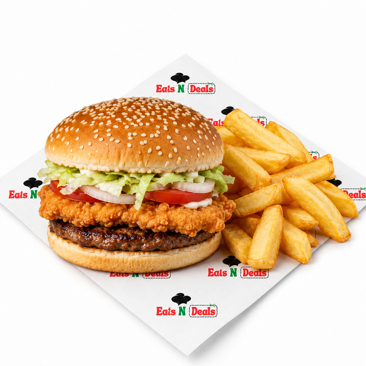 Non Spicy Combi Burger With Chips