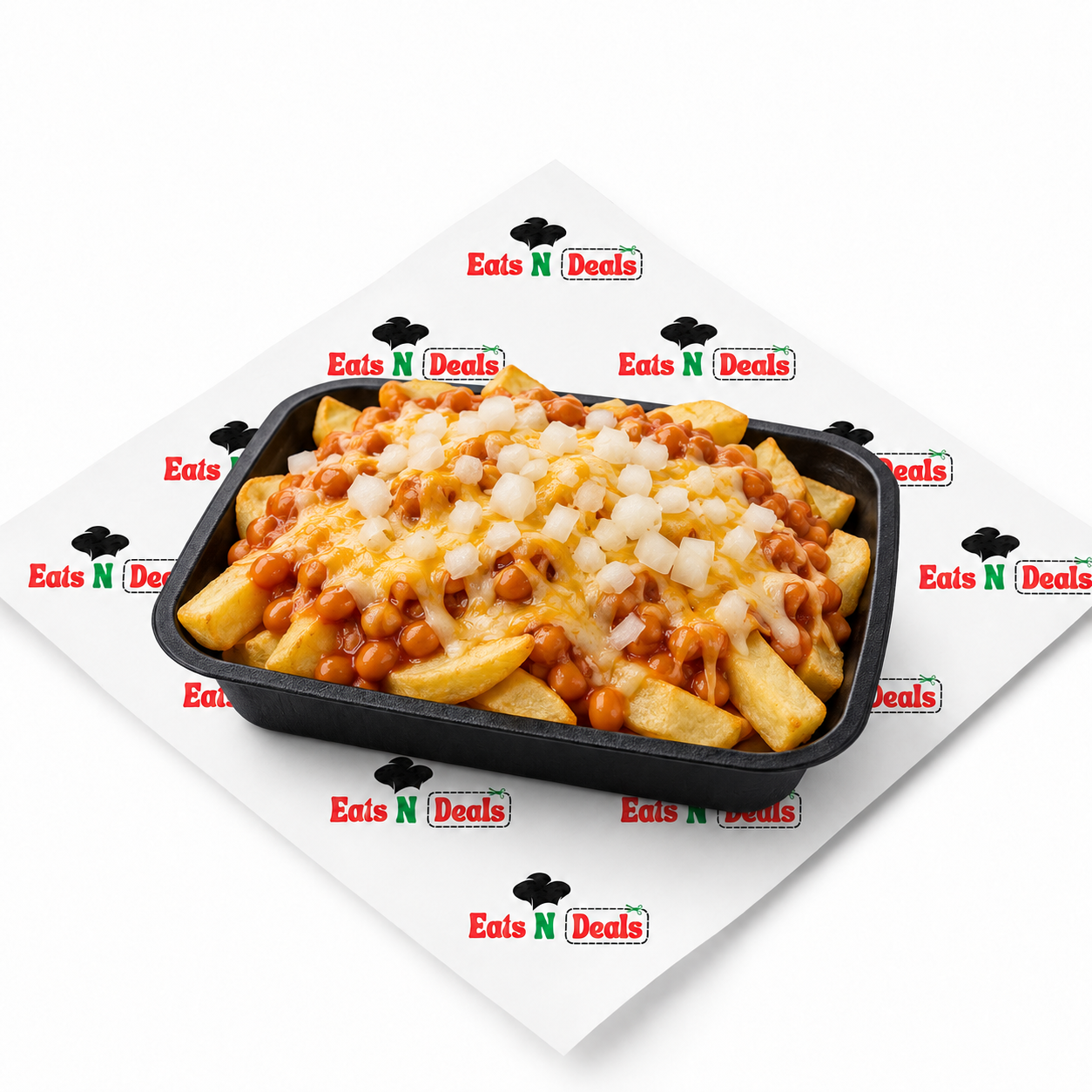 Chips With Cheese , Beans & Onions