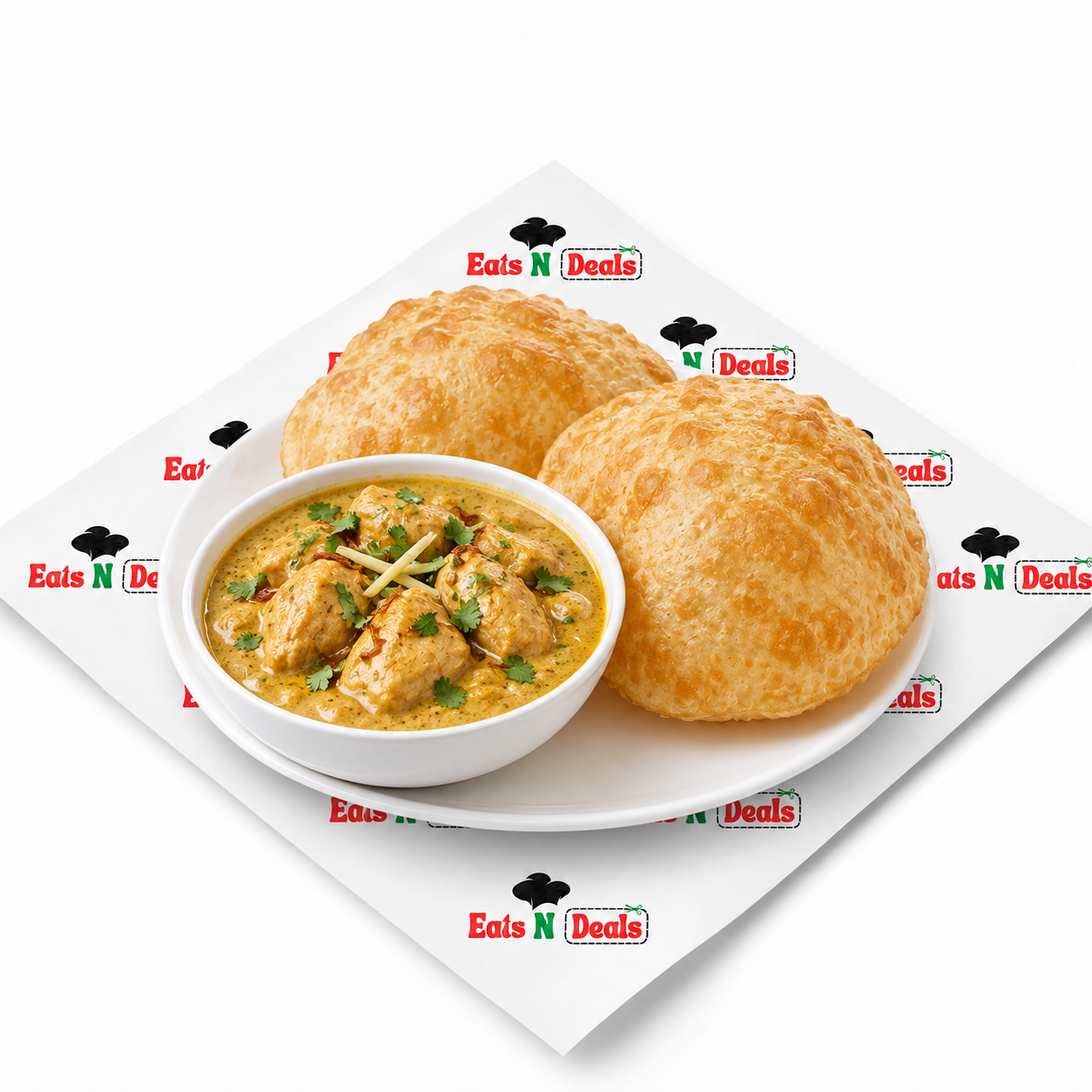 Chicken Korma Pooris