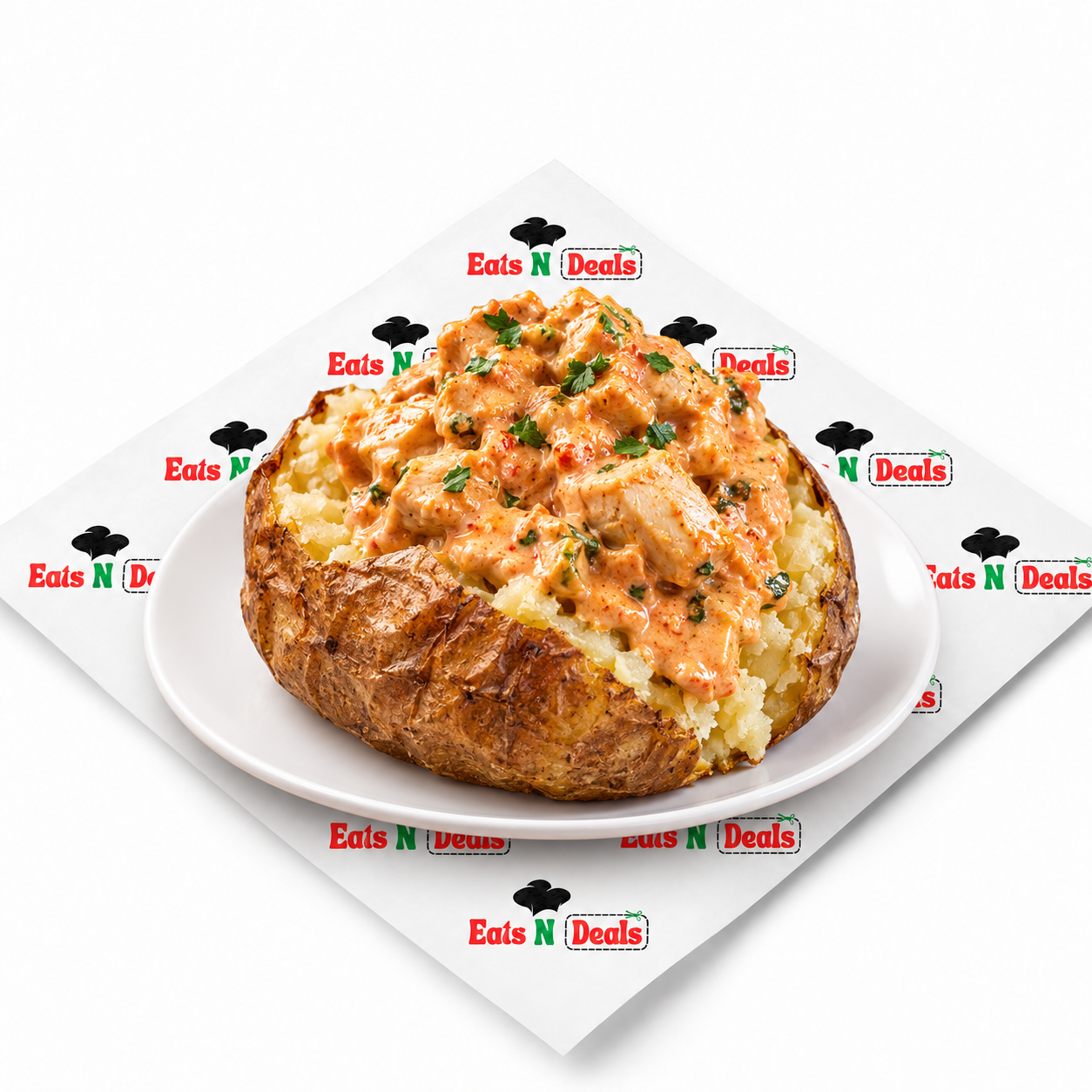 Chicken Chasni Baked Potato