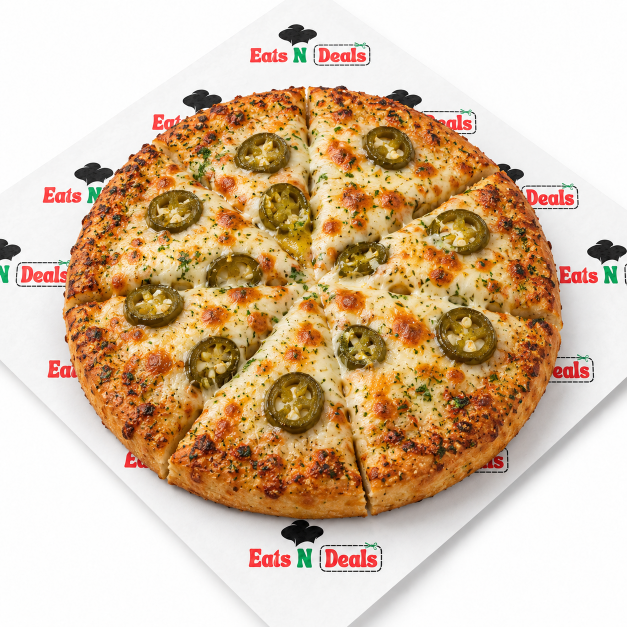 12" Garlic Bread With Cheese And Jalapeno-