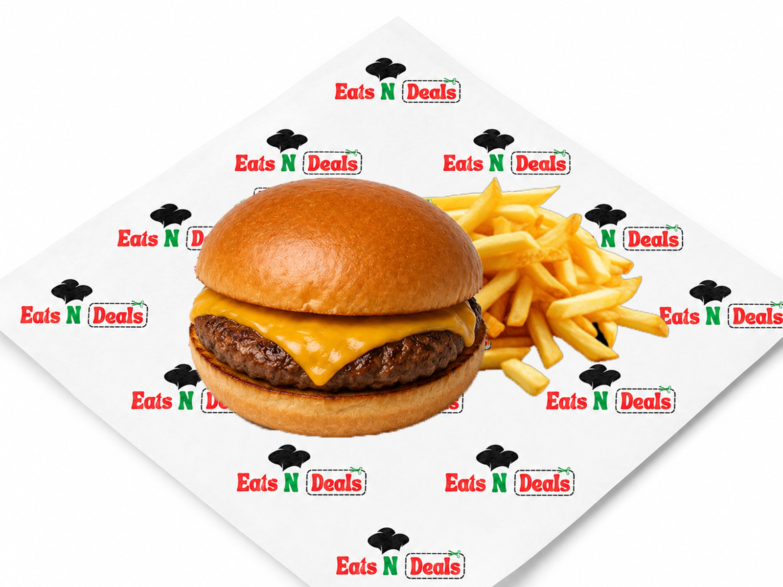 1/4lb CHEESE BURGER & CHIPS
