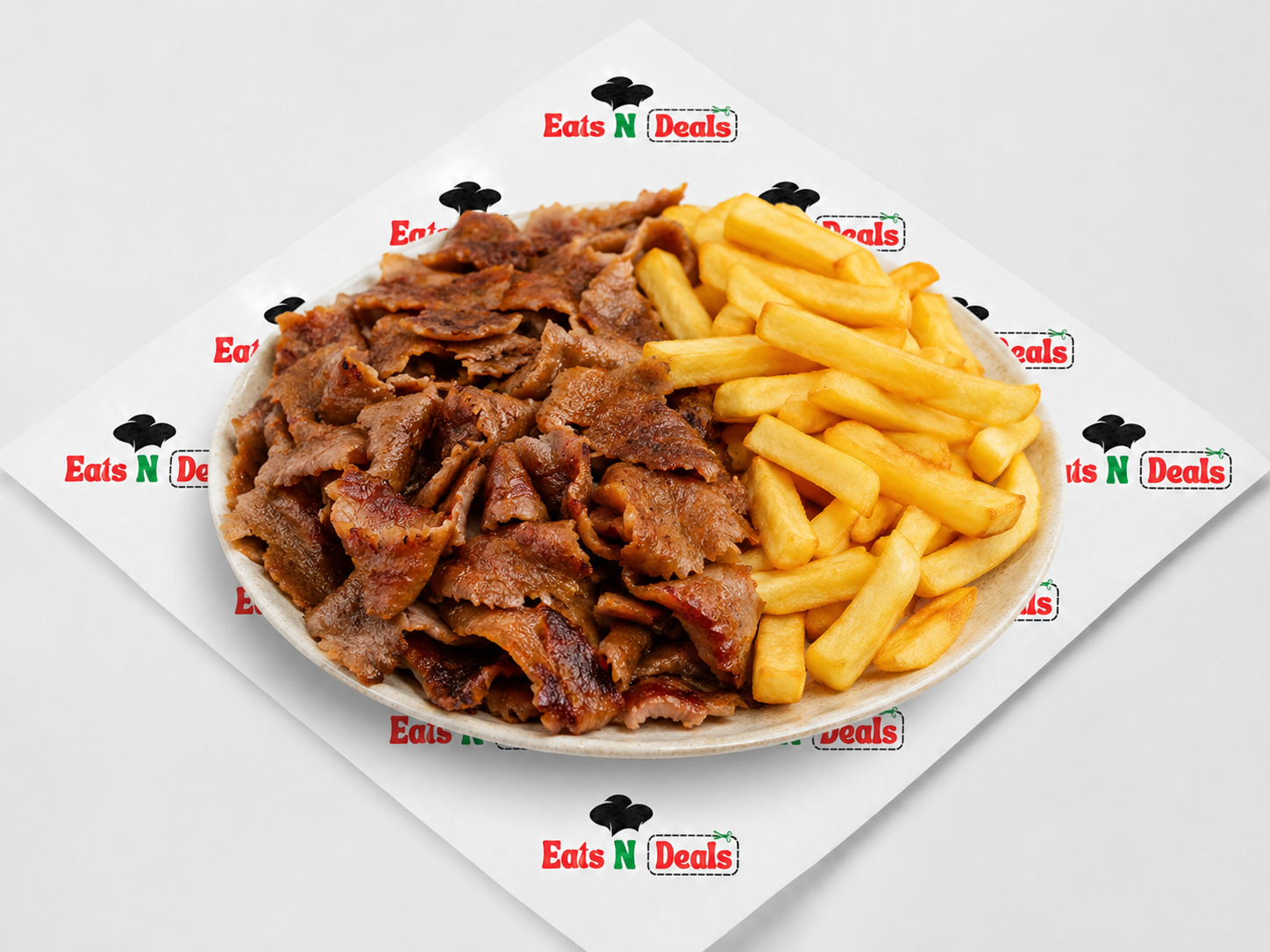 Regular STIR FRY DONNER MEAT & CHIPS 