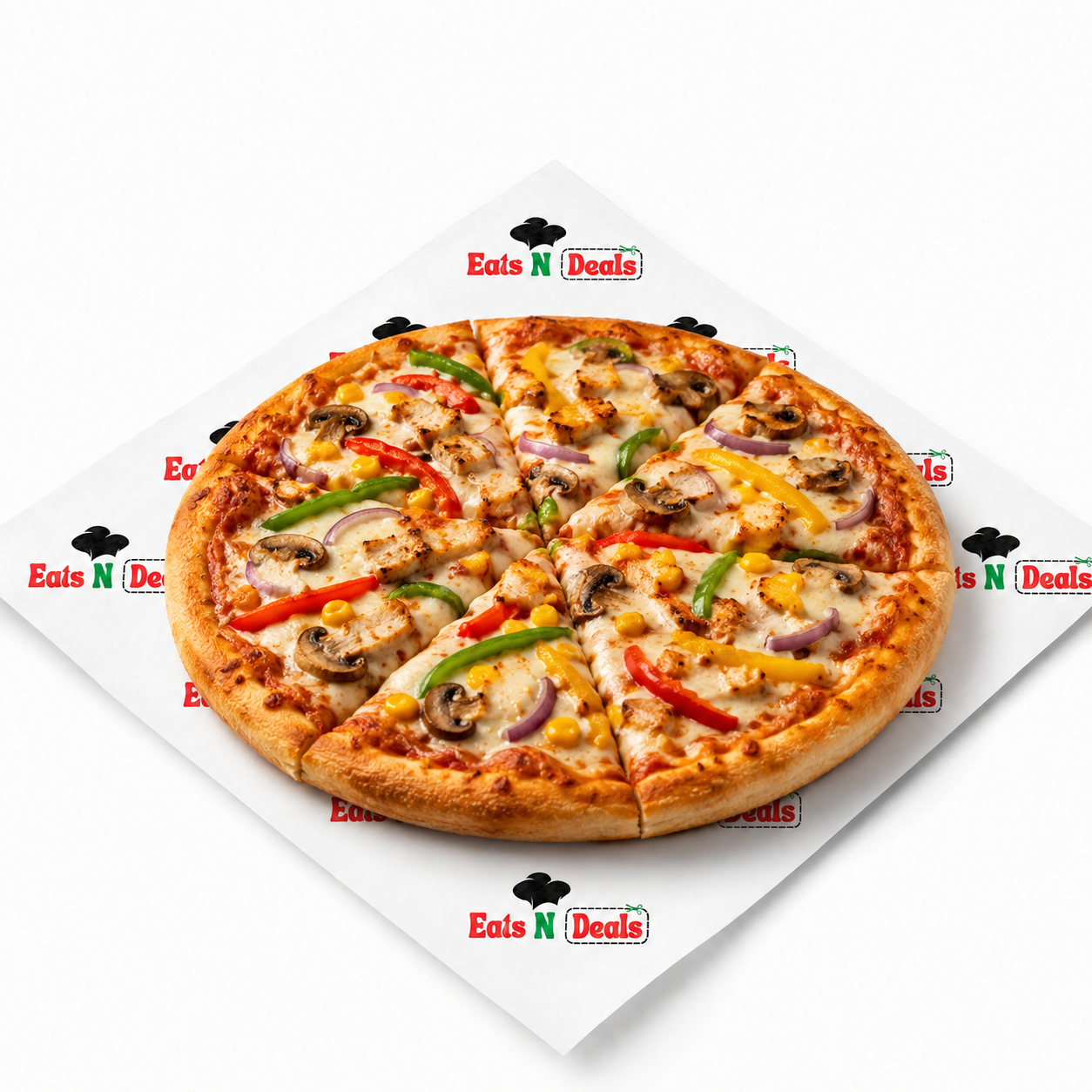 7" Vegetable with Chicken Pizza
