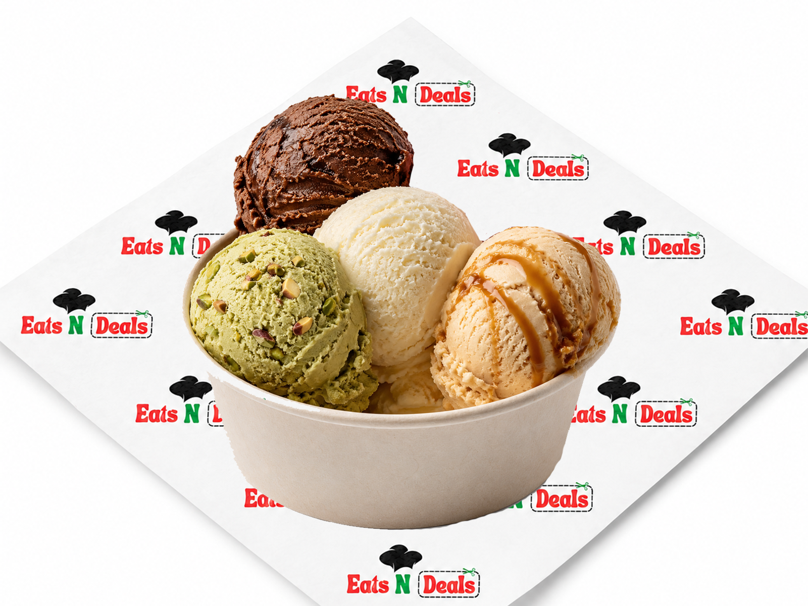 4x Scoops Of Ice Cream Tub