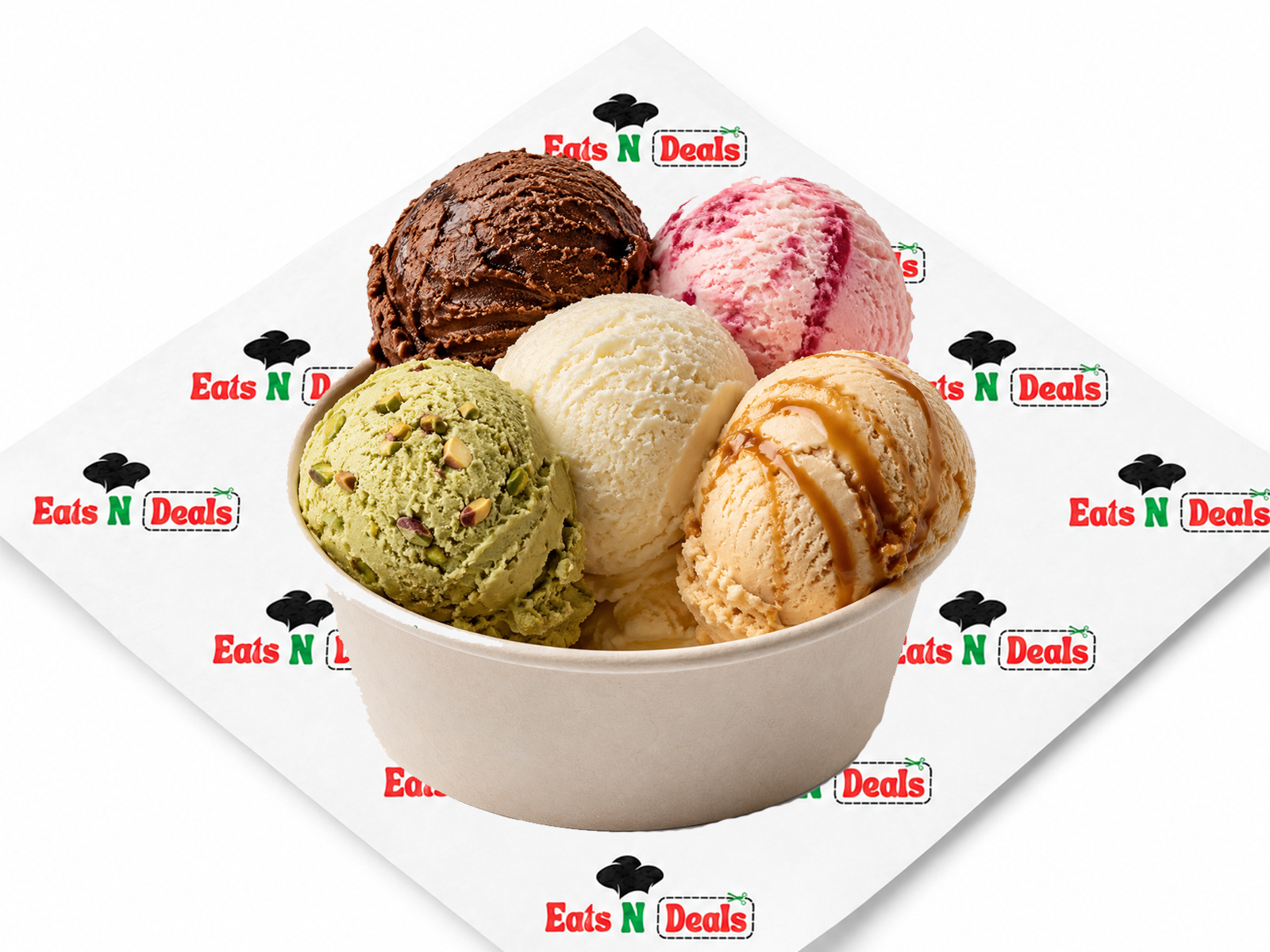 5x Scoops Of Ice Cream Tub