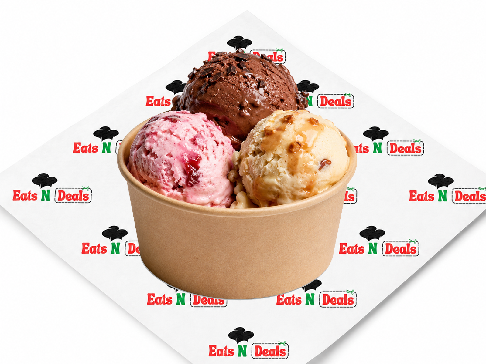 Triple Scoops Of Ice Cream Tub