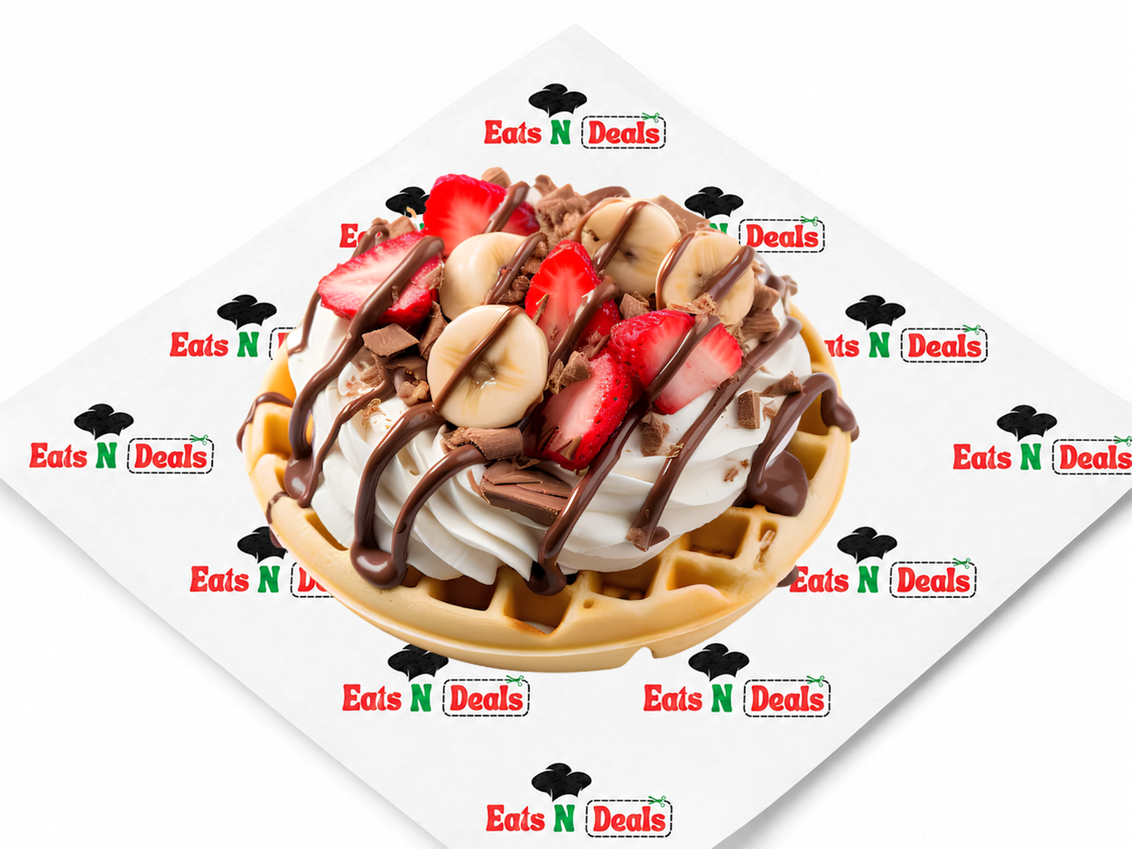 Full StrawNana Delight Waffle