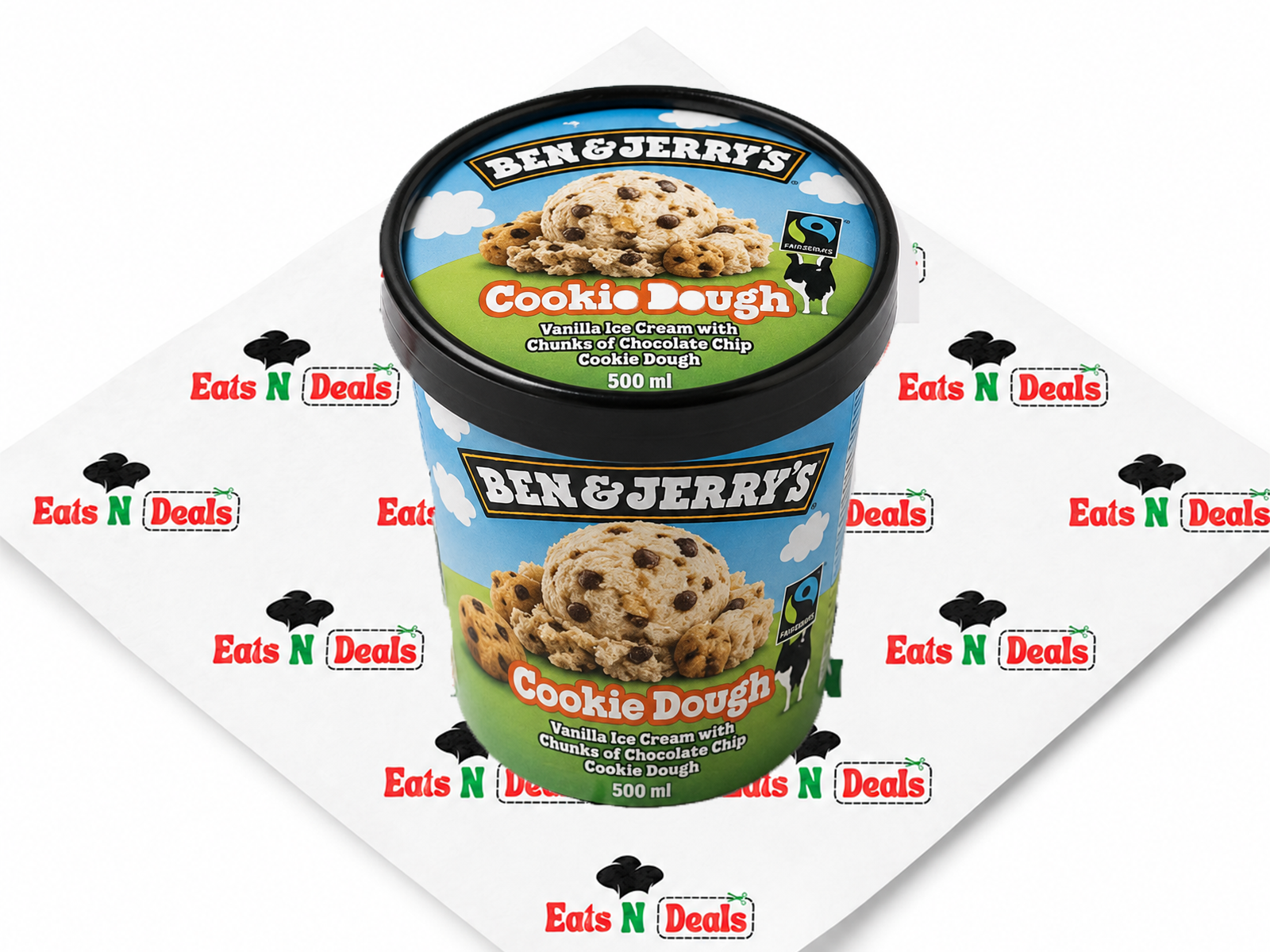 500ml Ben & Jerrys Chocolate Chip Cookie Dough Ice Cream