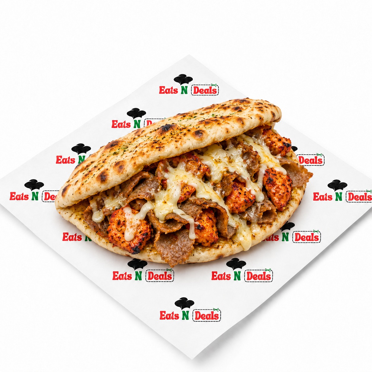 Chicken Tikka, Donner & Cheese Kebab Naan 