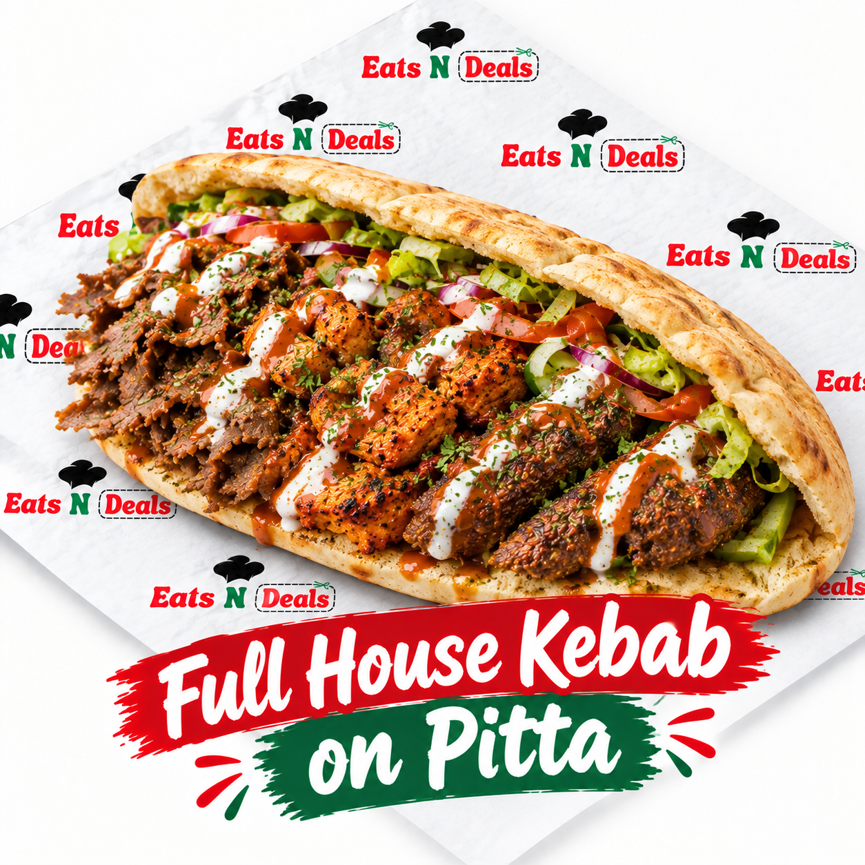 Full House Kebab on pitta