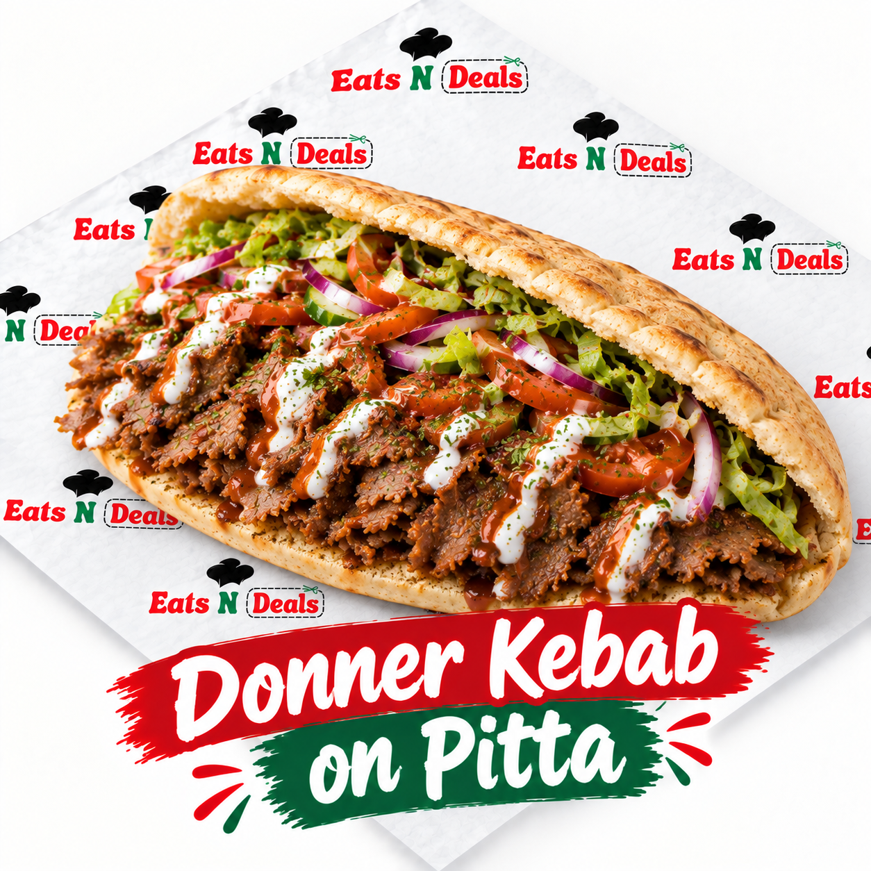 Donner kebab on pitta