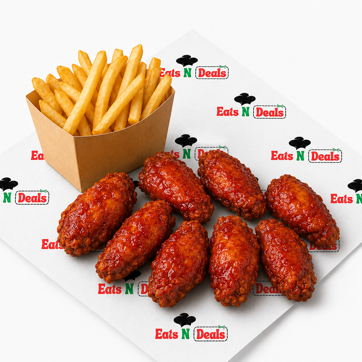 Regular 6pcs Hot Wings & Chips