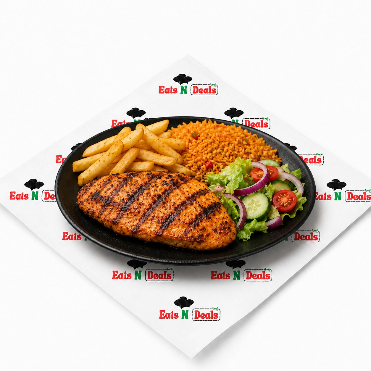 Large  Flame Grilled Peri Chicken Steak Platter 