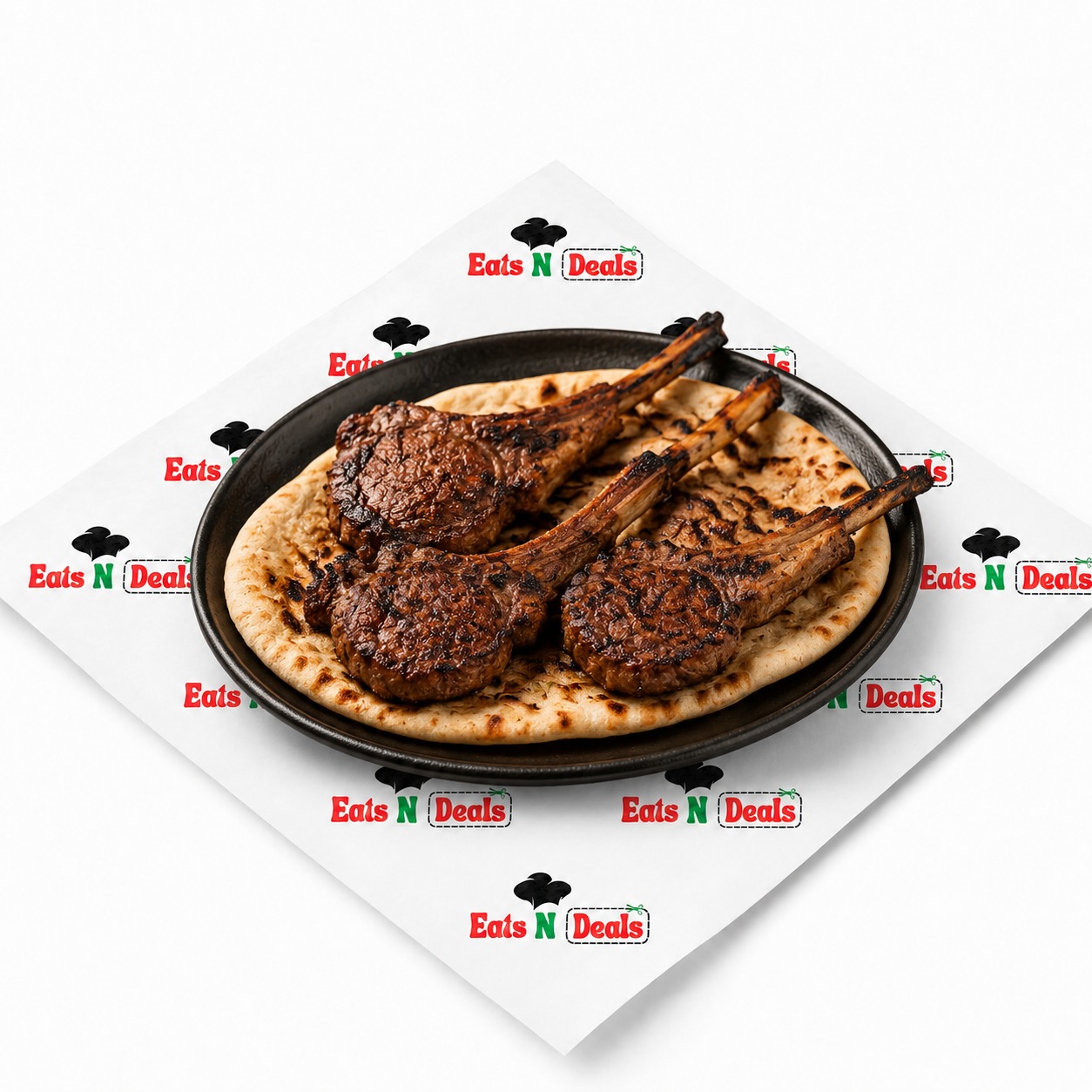 Flame Grilled Lamb Chops On Nan