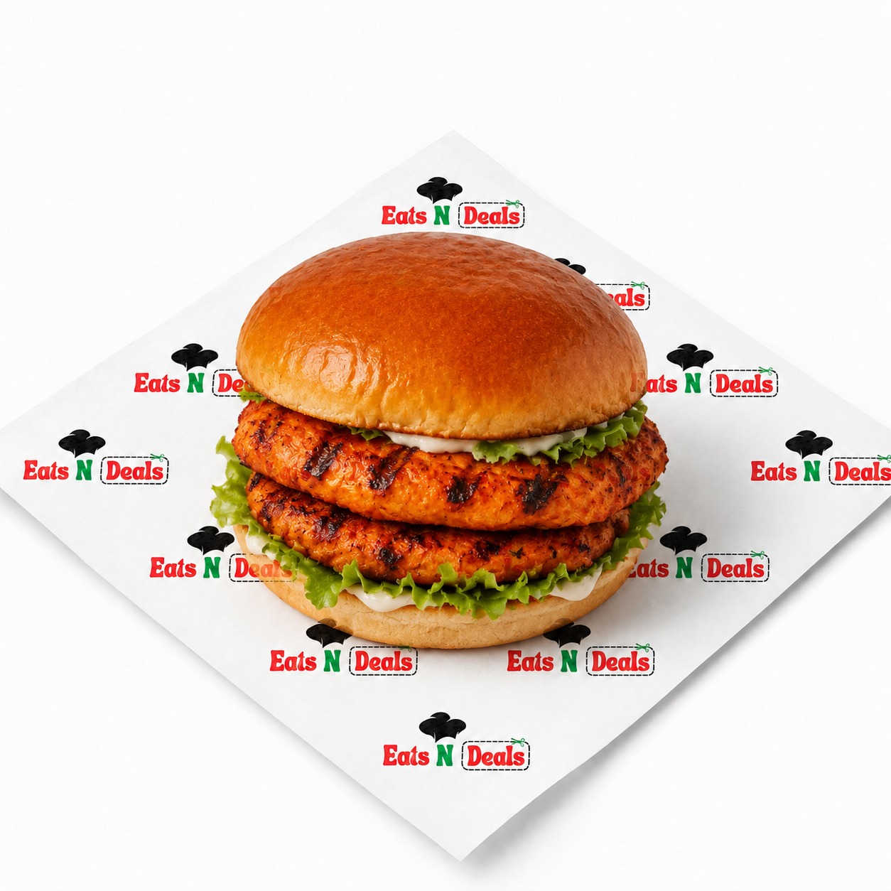 1/2lb Grilled Chicken Tikka Burger