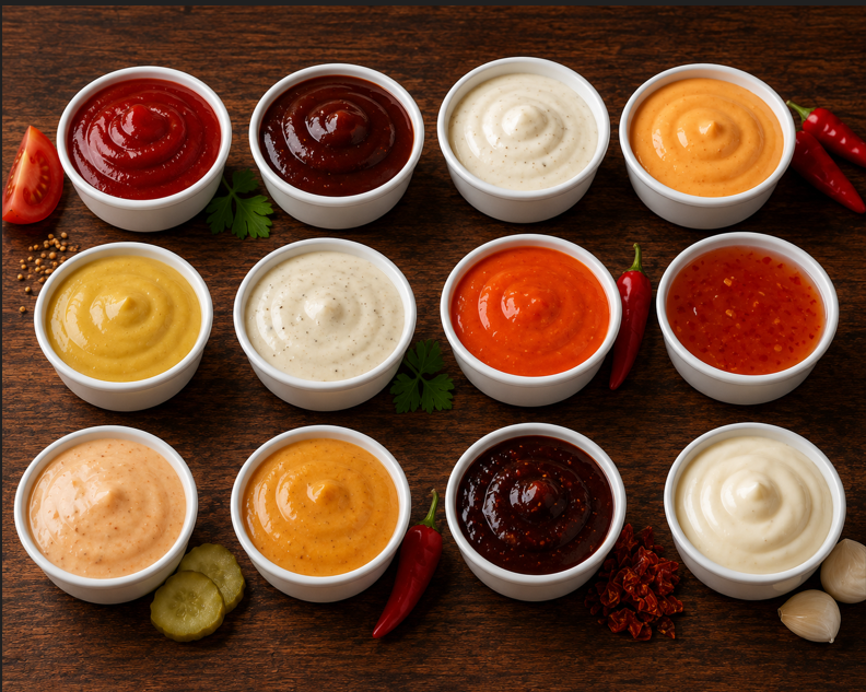 Tub Of Sauces