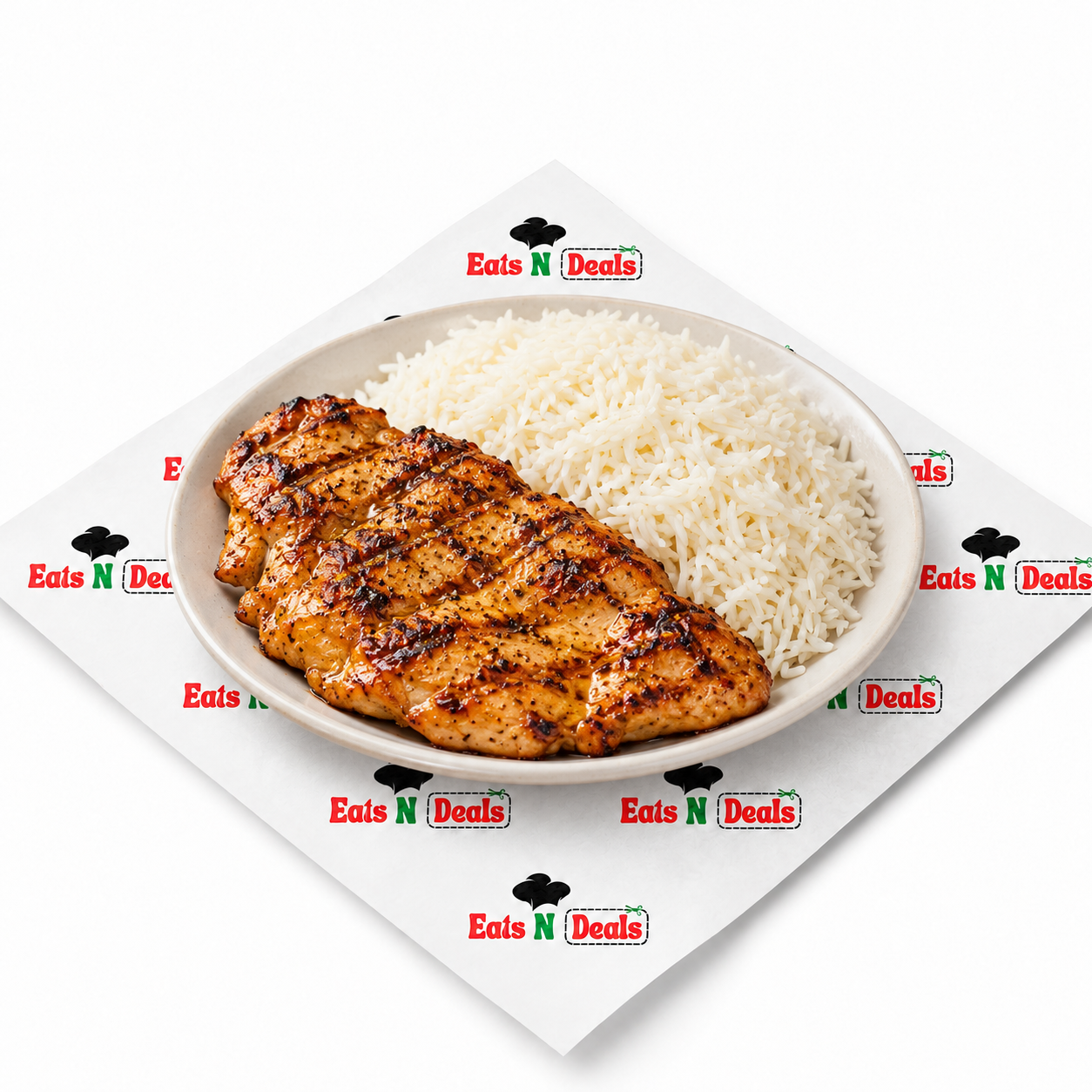 Steak with Boiled Rice