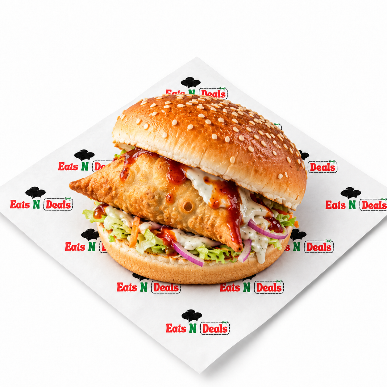 Vegetable Samosa Burger