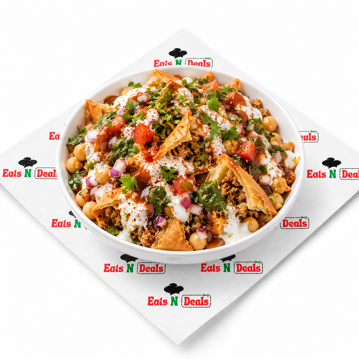 Meat Samosa Chaat Starter