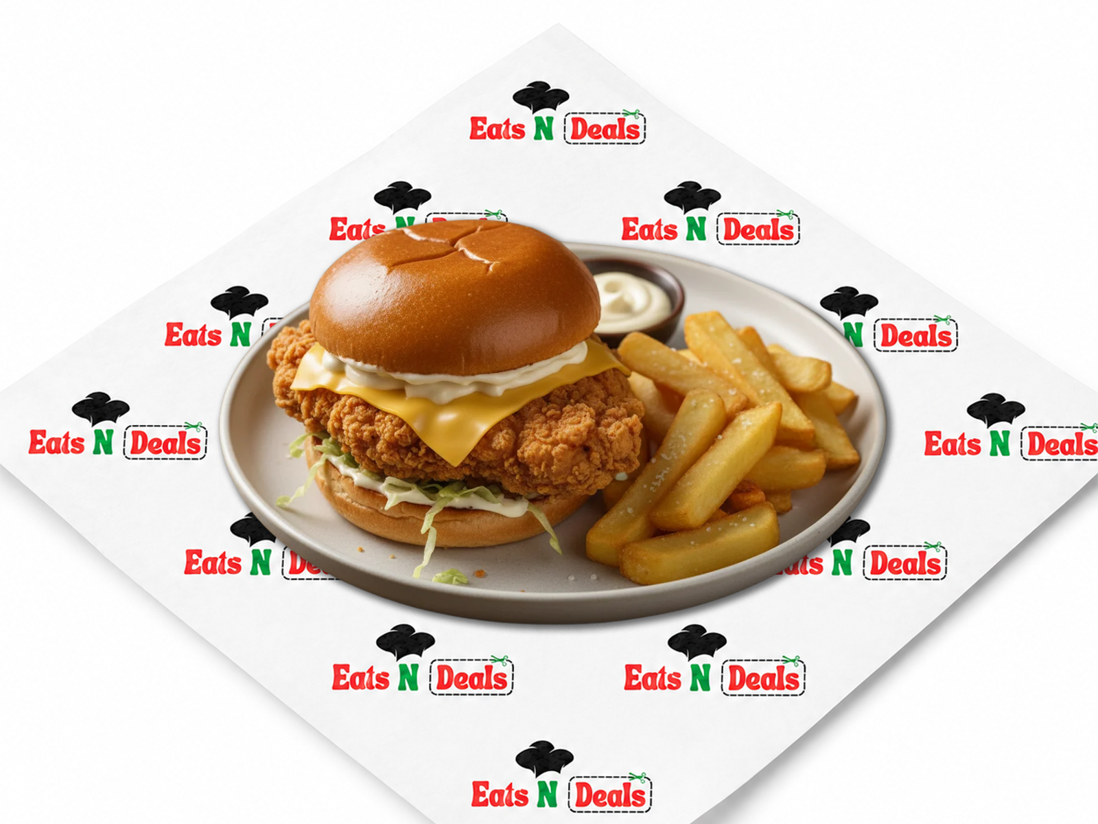 1/4lb Spicy Chicken Burger with chips