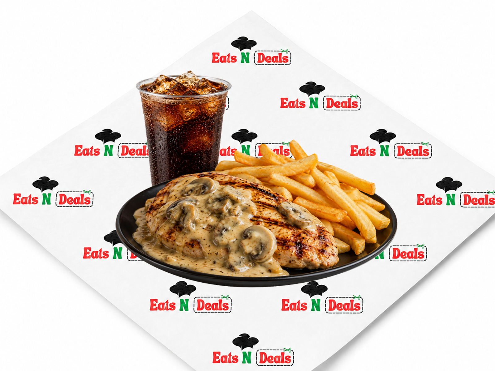 Creamy Mushrooms Grilled Chicken Meal