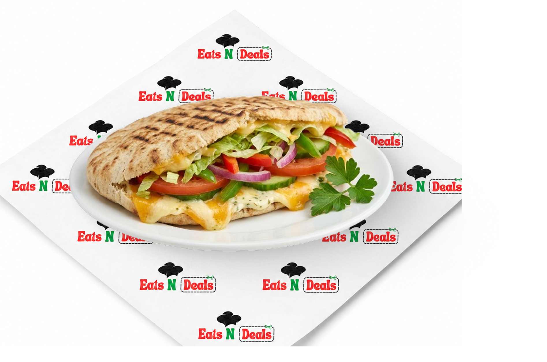 Pitta Bread Cheese & Salad
